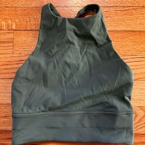 energy high neck olive green sports bra size 2
